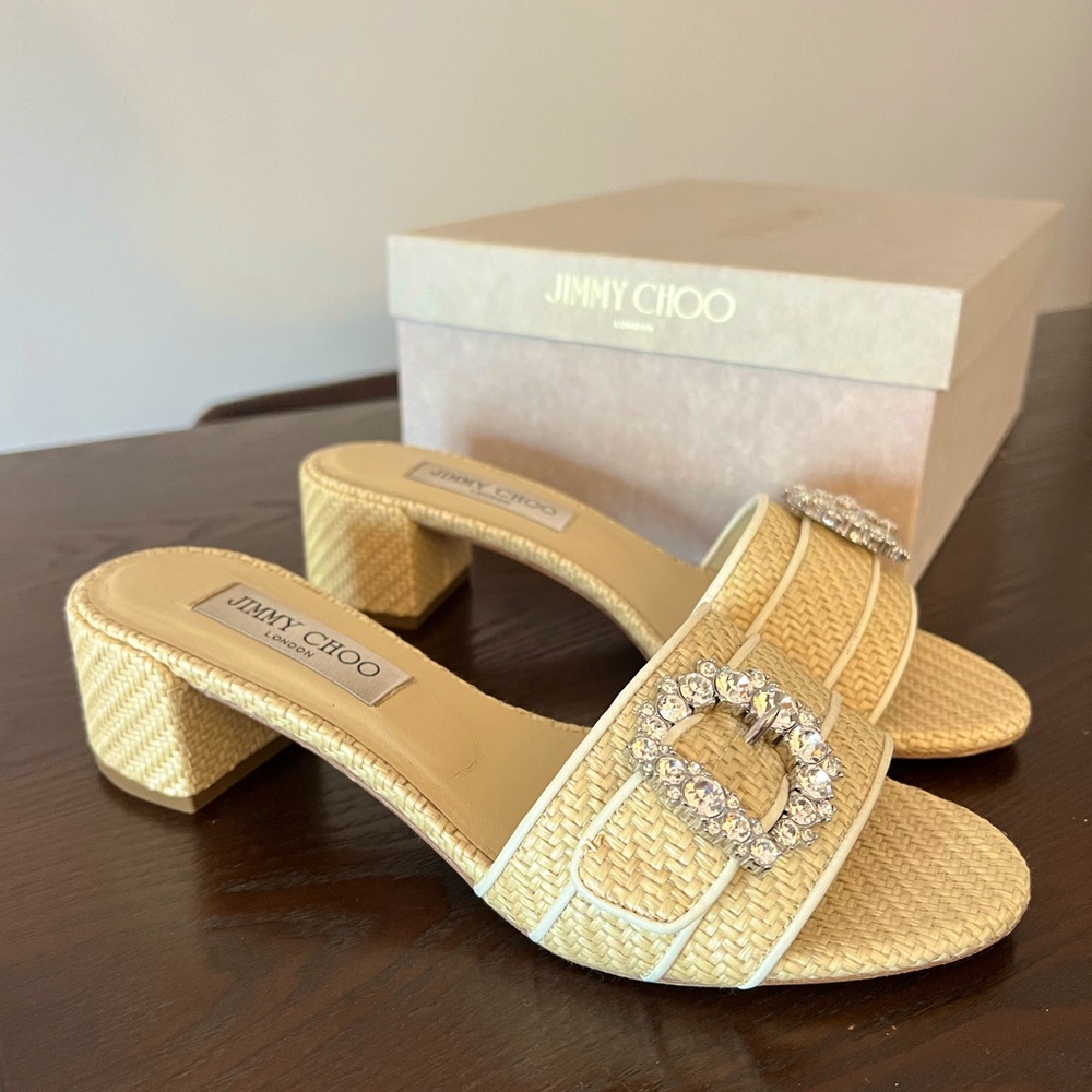 Jimmy Choo Raffia Sandals